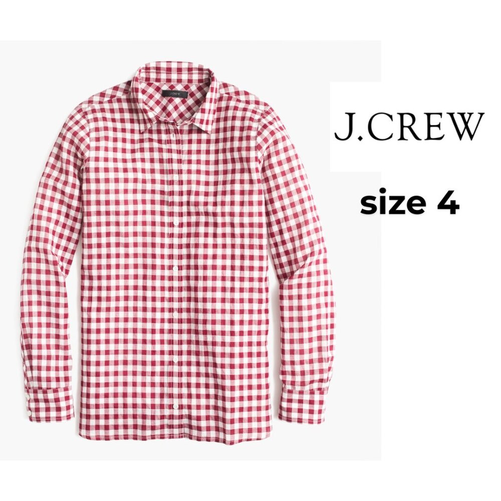 J. Crew Classic-fit boy shirt in crinkle gingham